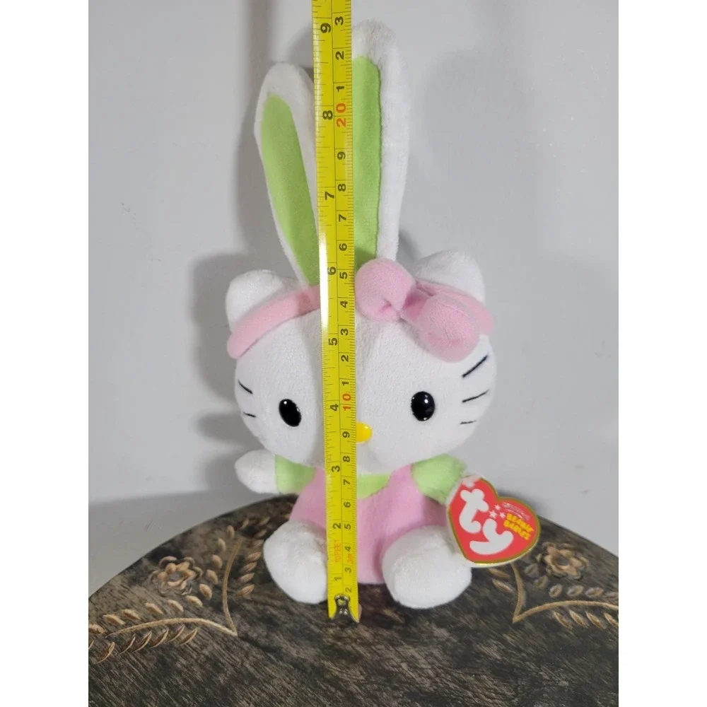 TY Sanrio Hello Kitty Rabbit Bunny Ears Plush 9" Easter‎ Bunny Pink Green - Picture 5 of 5